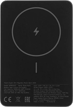 Мобильный аккумулятор Xiaomi Super Slim Magnetic 5000mAh QC3.0/PD3.0 22.5W 3A USB-C беспров.зар. черный (BHR08PMGL)