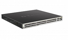 DGS-1210-52MP/F4A PROJ Настраиваемый L2 коммутатор с 48 портами 10/100/1000Base-T и 4 комбо-портами 100/1000Base-T/SFP (48 портов PoE 802.3af/at, PoE-бюджет 370 Вт) D-Link