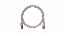 NMC-PC4SA55B-100-C-GY  Коммутационный шнур NIKOMAX S/FTP 4 пары, Кат.6a, серый, 10м