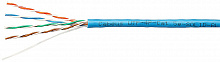 Cabeus UTP-4P-Cat.5e-SOLID-BL - Кабель витая пара UTP (U/UTP), категория 5e, 4 пары (24 AWG), одножильный, синий (305 м), системная гарантия 25 лет.