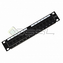 04-0025 - Патч-панель Rexant 10", 1U, 12 портов RJ-45, категория 5e, Dual IDC