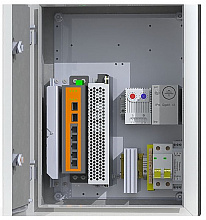 Mastermann 6 УТП 4КУ ГЗ - Коммутационный термошкаф IP 66 с защитным реле от "холодного пуска". Габариты (внешние): 300х400х210 мм (ШхВхГ)