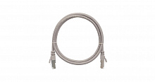 NMC-PC4SD55B-005-C-GY - Коммутационный шнур NIKOMAX F/UTP 4 пары, Кат.5е (Класс D), 100МГц, 2хRJ45/8P8C, T568B, заливной, с защитой защелки, многожильный, BC (чистая медь), 26AWG (7х0,165мм), LSZH нг(А)-HFLTx, серый, 0,5м
