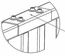 PERCo-RF01 0-05 - Накладка верхняя для стыковки секций ограждений PERCo-MB-15 / калитки PERCo-WHD-15