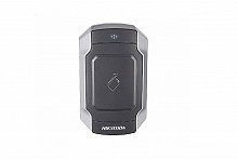 DS-K1104M - Считыватель Mifare карт, дальность считывания: 30-50 мм; поддержка протоколов RS485 и Wiegand (W26/W34); DC12В; 6Вт; -40 °C...+70°C; IP65; размер 118×76×23мм; пластик/металл.