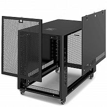 SYSMATRIX MR 6812.933 Шкаф серверный телекоммуникационный 19" напольный 12U 600x800x655mm (ШхГхВ) передняя дверь перфорированная, задняя дверь перфорированная, ручка с замком, цвет черный (RAL 9004)