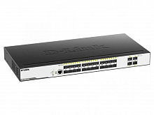 DGS-3000-28XS/B1A Управляемый L2 коммутатор D-Link с 24 портами 1000Base-X SFP и 4 портами 10GBase-X SFP+