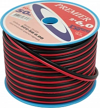 Кабель акустический Premier SCC-RB CCA 50м. черный/красный (25-009 50)