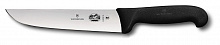 Нож кухонный Victorinox Fibrox (5.5203.18) стальной разделочный для мяса лезв.180мм прямая заточка черный