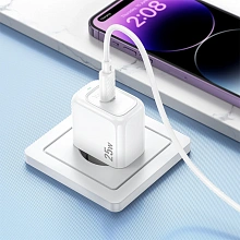 Сетевое зар./устр. Hoco CS53A Surplus 25W 3A (PD) USB Type-C универсальное белый (31488)