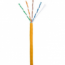 EC-UU004-5E-LSZH-OR- Кабель NETLAN U/UTP 4 пары, Кат.5e (Класс D), 100МГц, одножильный, BC (чистая медь), внутренний, LSZH нг(B)-HF, оранжевый, 305м