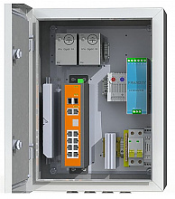 Mastermann 6 УТП 8К ГЗ - Коммутационный термошкаф IP 66 с защитным реле от "холодного пуска". Габариты (внешние): 300х400х210 мм (ШхВхГ)