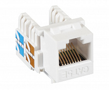 EC-UKJ-UD2-WT-10 - Модуль-вставка NETLAN типа Keystone, Кат.5e (Класс D), 100МГц, RJ45/8P8C, 110/KRONE, T568A/B, неэкранированный, белый, уп-ка 10шт.
