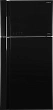 Холодильник Hitachi R-VG660PUC7-1 GBK 2-хкамерн. черный стекло инвертер