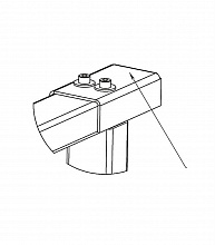 PERCo-RF01 0-08 - Накладка верхняя для стыковки секции ограждения PERCo-MB-15 / калитки PERCo-WHD-15 со стеной
