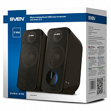 Колонки Sven 470 2.0 черный 12Вт