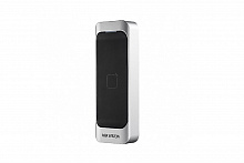 DS-K1107AM - Считыватель Mifare карт, дальность считывания: ≥50 мм; поддержка протоколов RS485 и Wiegand (W26/W34); DC12В; 2Вт; -40 °C...+70°C; IP65; размер 115×44×22мм; пластик.