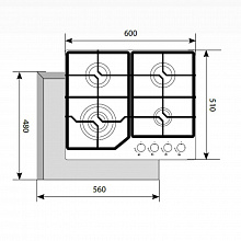 Газовая варочная поверхность Lex GVG 640-1 BL черный