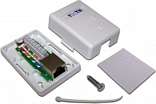 Розетка Lanmaster TWT-SM1-45/S6-WH настен.RJ45 1 кат.6 STP бел.