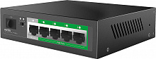 P106GC - Коммутатор Netis неуправляемый, настольный,  4 PoE+ порта 100 Мбит/с, 1 порт 100 Мбит/с RJ45 Uplink, 1 порт SFP Uplink, PoE бюджет 60Вт